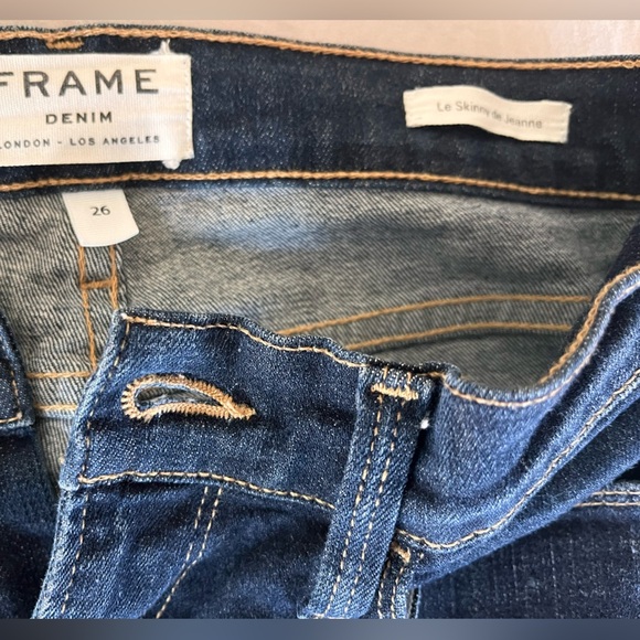 Frame Denim Le High Skinny de Jeanne Jeans Size 26 Blue - Picture 4 of 6